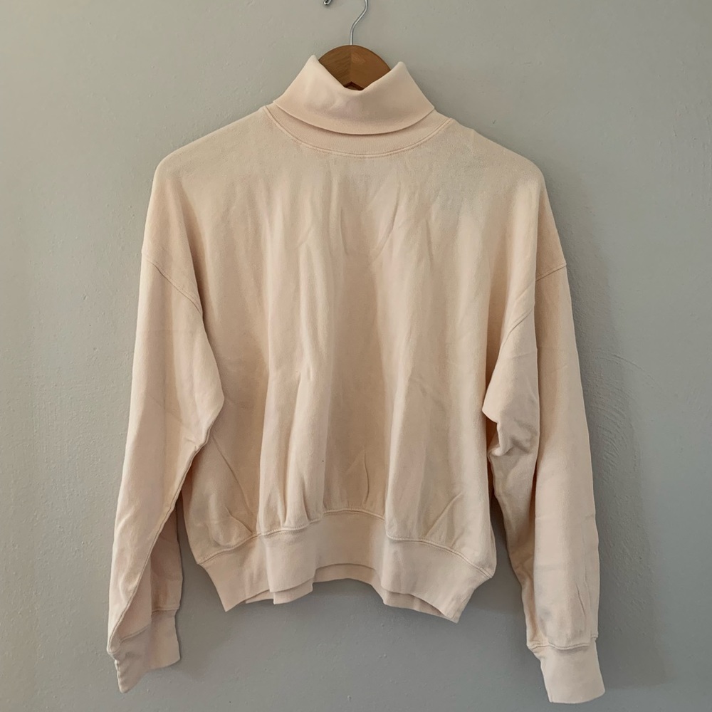 J. Crew Cropped Turtleneck Sweatshirt